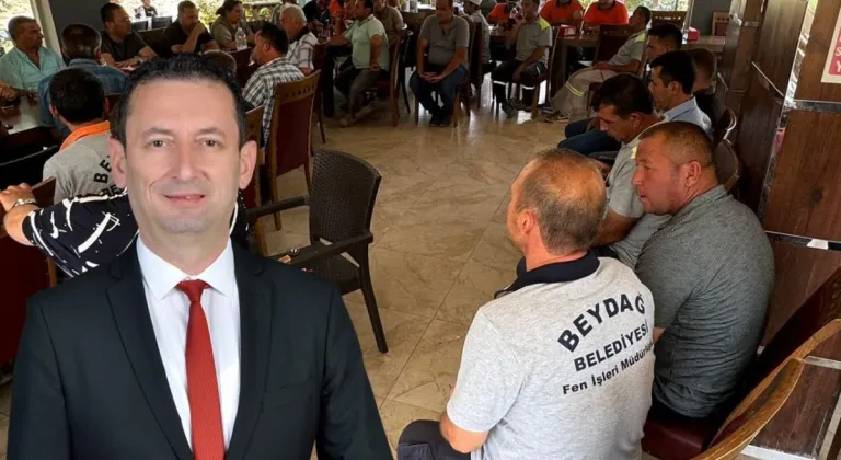 BEYDAĞ BAŞKANI BELEDİYE ÇALIŞANLARI İLE ÖĞLE YEMEĞİNDE BULUŞTU