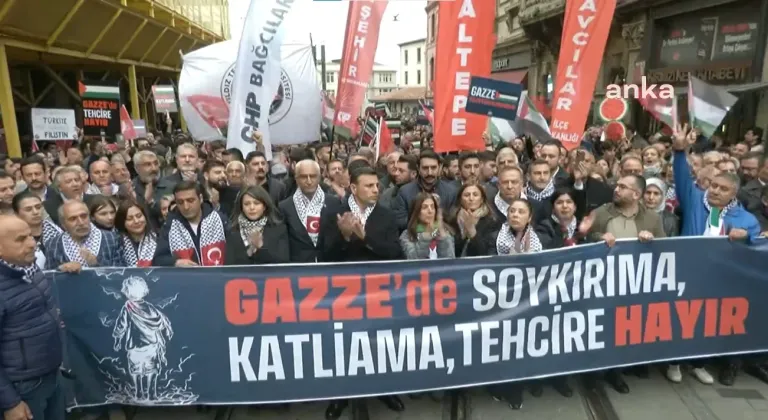 GAZZE EYLEMİNDE TAKSİM'E ÇIKIŞLAR KAPATILDI
